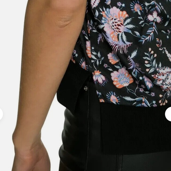 Ted Baker Black Ellein Spiced Up Floral Print Sleeveless Top $175 women’s NWT - Picture 3 of 5